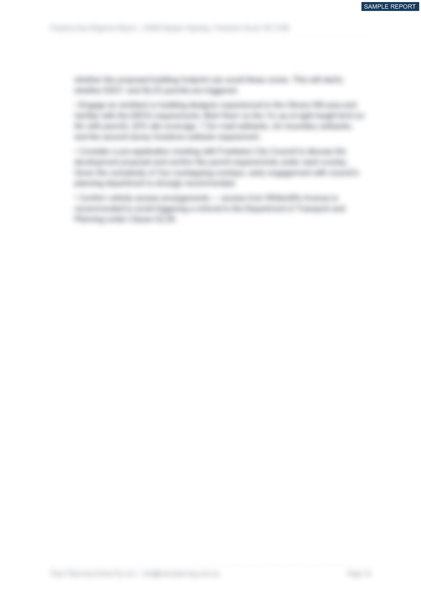 Recommendations & Next Steps - sample report page